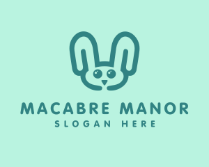 Cute Rabbit Stuffed Toy logo design