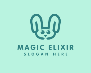 Cute Rabbit Stuffed Toy logo design