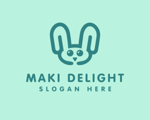 Cute Rabbit Stuffed Toy logo design