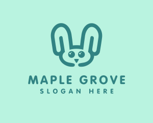 Cute Rabbit Stuffed Toy logo design