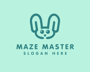 Cute Rabbit Stuffed Toy logo design