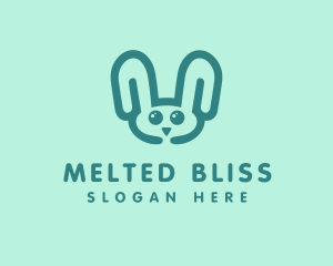 Cute Rabbit Stuffed Toy logo design