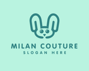 Cute Rabbit Stuffed Toy logo design