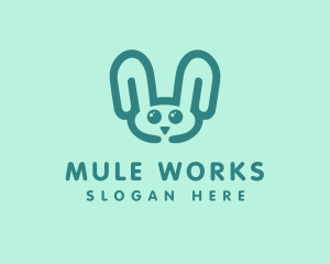 Cute Rabbit Stuffed Toy logo design