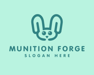 Cute Rabbit Stuffed Toy logo design