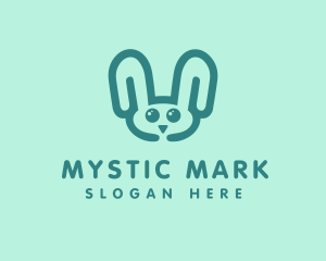 Cute Rabbit Stuffed Toy logo design