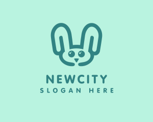 Cute Rabbit Stuffed Toy logo design