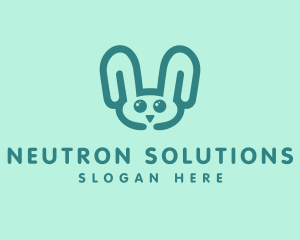 Cute Rabbit Stuffed Toy logo design