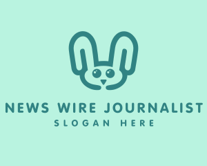 Cute Rabbit Stuffed Toy logo design