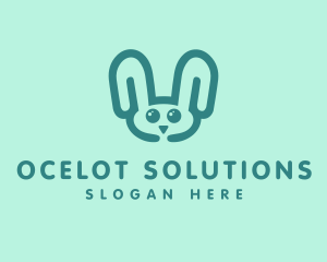 Cute Rabbit Stuffed Toy logo design