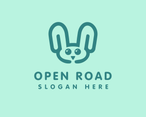 Cute Rabbit Stuffed Toy logo design