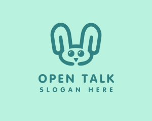 Cute Rabbit Stuffed Toy logo design