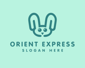 Cute Rabbit Stuffed Toy logo design