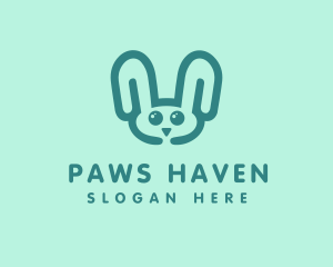 Cute Rabbit Stuffed Toy logo design