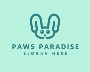 Cute Rabbit Stuffed Toy logo design