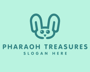 Cute Rabbit Stuffed Toy logo design