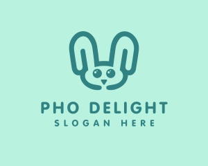 Cute Rabbit Stuffed Toy logo design