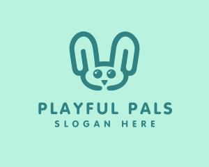 Cute Rabbit Stuffed Toy logo design