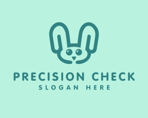 Cute Rabbit Stuffed Toy logo design