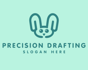 Cute Rabbit Stuffed Toy logo design