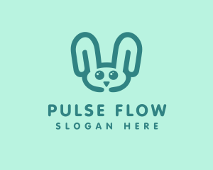 Cute Rabbit Stuffed Toy logo design