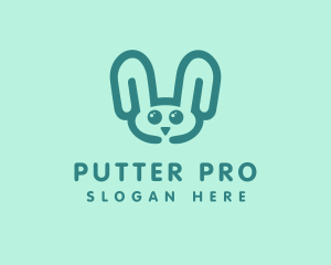 Cute Rabbit Stuffed Toy logo design