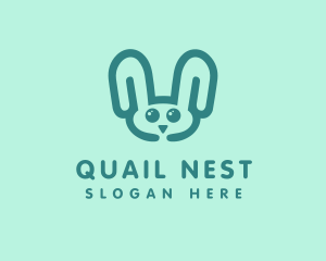 Cute Rabbit Stuffed Toy logo design