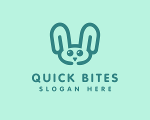 Cute Rabbit Stuffed Toy logo design