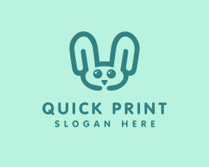 Cute Rabbit Stuffed Toy logo design