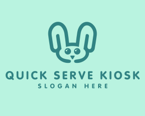 Cute Rabbit Stuffed Toy logo design