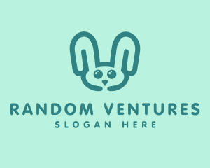 Cute Rabbit Stuffed Toy logo design