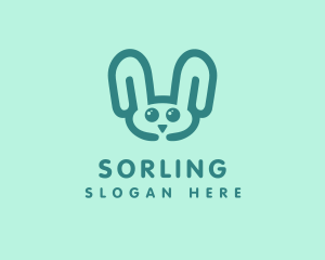 Cute Rabbit Stuffed Toy logo design