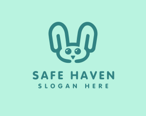 Cute Rabbit Stuffed Toy logo design