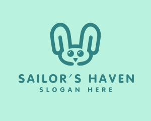 Cute Rabbit Stuffed Toy logo design