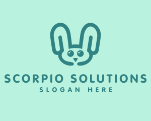 Cute Rabbit Stuffed Toy logo design