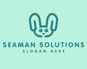 Cute Rabbit Stuffed Toy logo design