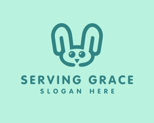 Cute Rabbit Stuffed Toy logo design