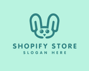 Cute Rabbit Stuffed Toy logo design