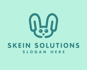 Cute Rabbit Stuffed Toy logo design