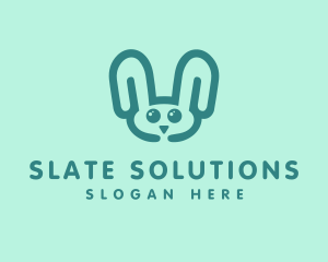 Cute Rabbit Stuffed Toy logo design