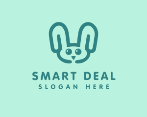 Cute Rabbit Stuffed Toy logo design