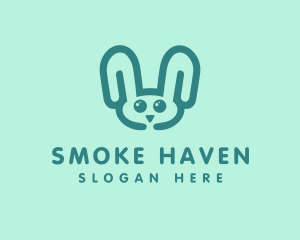 Cute Rabbit Stuffed Toy logo design