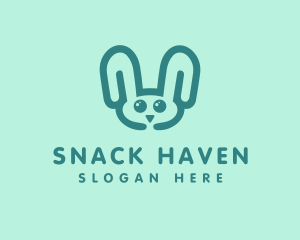 Cute Rabbit Stuffed Toy logo design