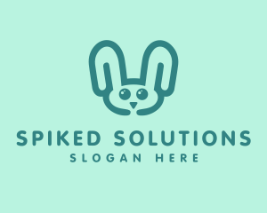 Cute Rabbit Stuffed Toy logo design