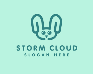 Cute Rabbit Stuffed Toy logo design