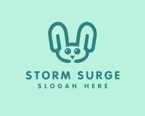 Cute Rabbit Stuffed Toy logo design