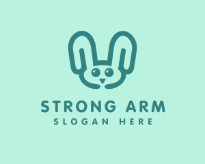 Cute Rabbit Stuffed Toy logo design