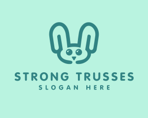 Cute Rabbit Stuffed Toy logo design