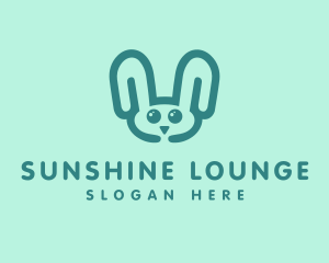 Cute Rabbit Stuffed Toy logo design