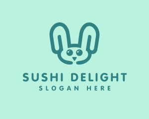 Cute Rabbit Stuffed Toy logo design